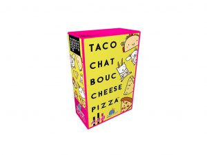 boîte et cartes du jeu de société Taco chat bouc cheese pizza