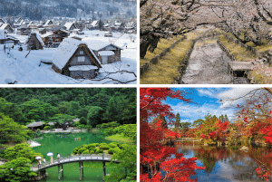 4 saisons de paysages japonais