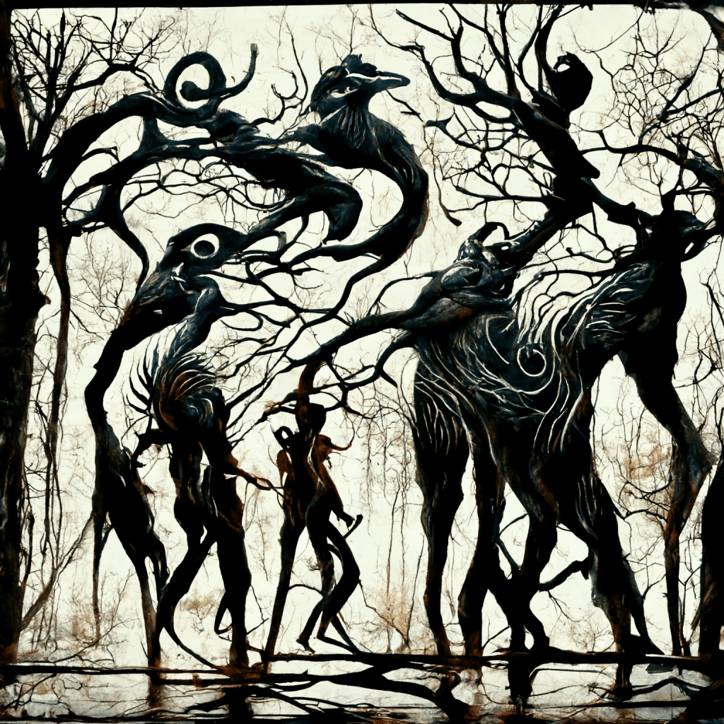 Version artistique de l'esprit de la forêt par Midjourney.