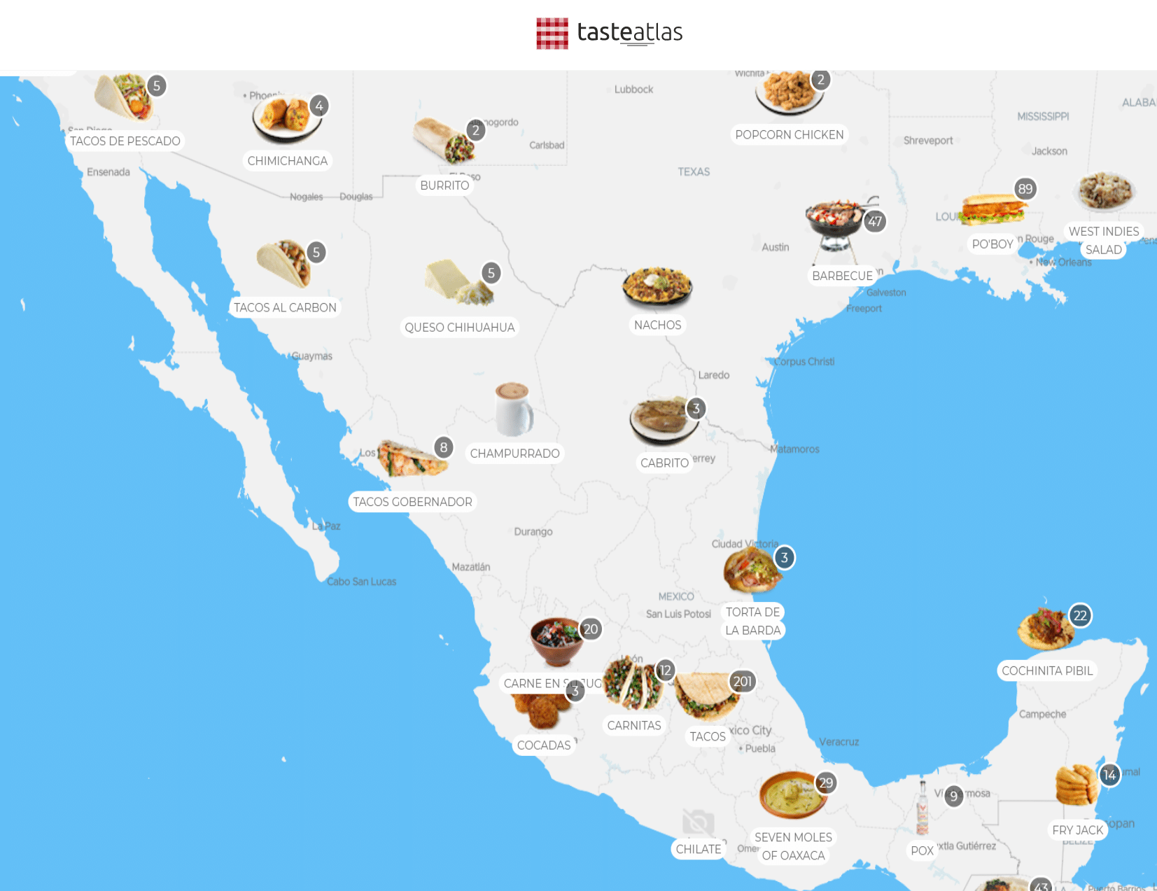 Spécialités culinaires par région mexicaine