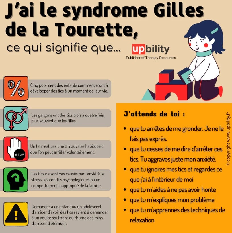 Fillette qui explique son Syndrome Gilles de la Tourette