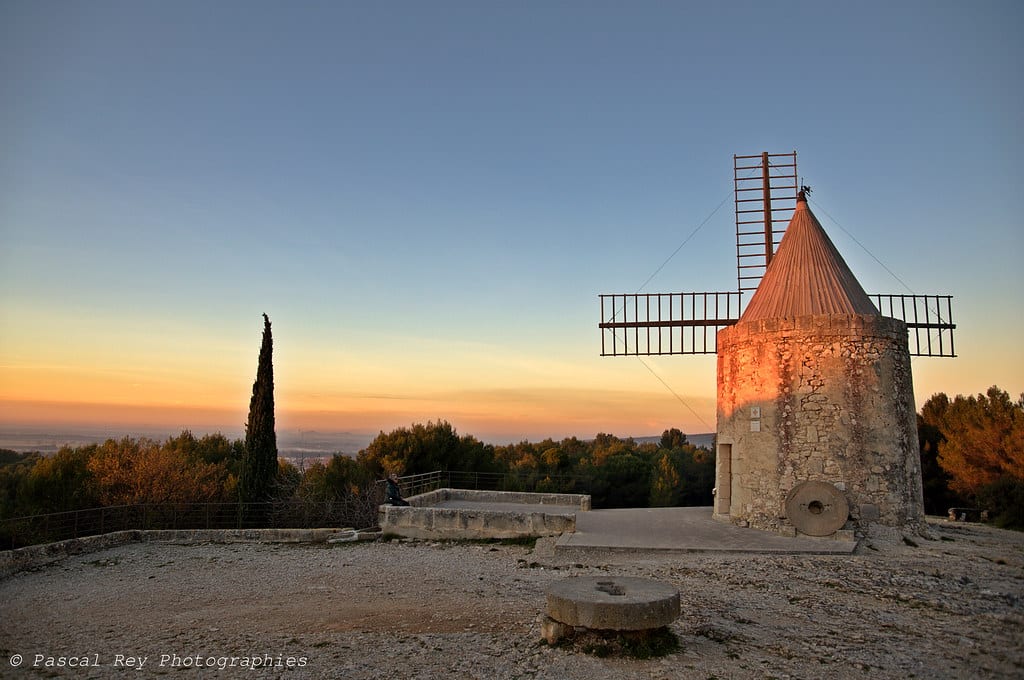 Paysage de Provence. Moulin d'Alphonse Daudet à Fontvieille